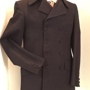 Vintage 1970 Black Edwardian Suit